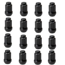 Tapered Spline Drive Lug Nut 16pk 12mm x 1.25mm Thread Pitch Black Compatib...