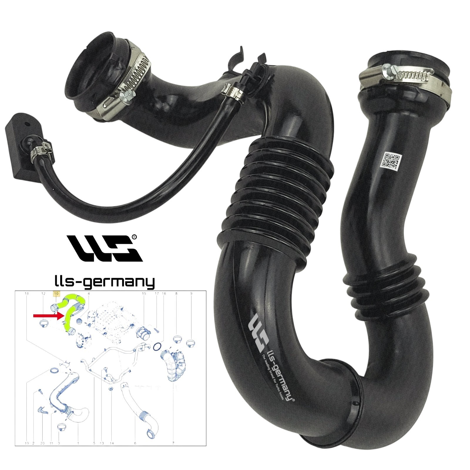Turbo Hose Charge Air Pipe For NISSAN Primastar 2.0dCi 1655600Q0M