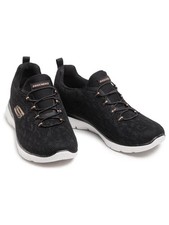 Skechers Summits Leopard Spot, Scarpe Da Ginnastica Donna, Black Mesh Rose Gold Trim, 41 Eu - 11