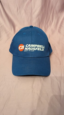 #ad Campbell Hausfeld Blue Adjustable Unisex Baseball Cap Brand New without Tags $8.99