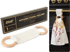 Hanging Kitchen Dish Towel Holder Handmade Crochet Decorative Boho Macrame