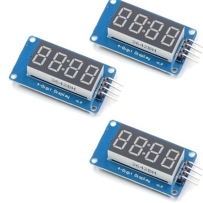 0,36-Zoll 4-Bit digitale LED-Röhrenanzeige TM1637 für Arduino, 7-Segment, rot