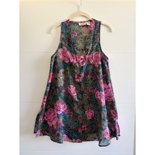 Vintage Victorias Secret Gold Label Floral Paisley Sleeveless Sleep Lingerie P/S