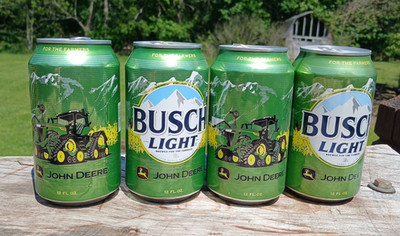 Lot 4 Vintage Busch Light John Deere Limited Edition Commemorative Beer Cans