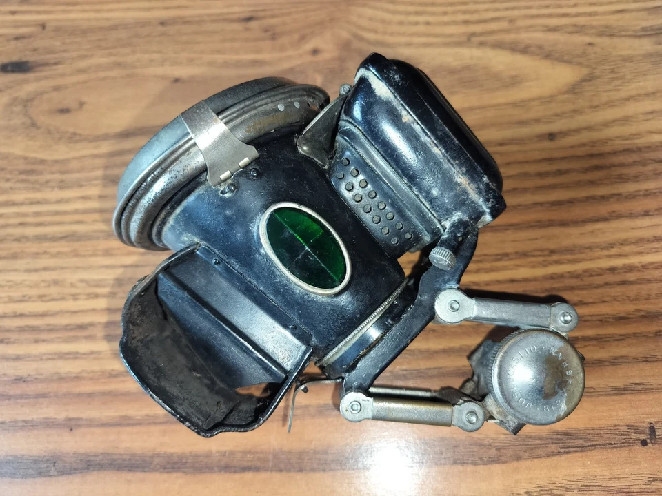 Joseph Lucas Silver King Birmingham Vintage Black Bicycle Lamp 513 - Image 3 of 4