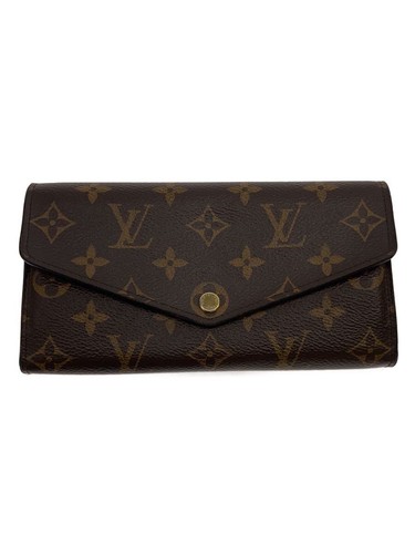 Louis Vuitton Long Wallet 2 Portefeuille Sara Monogram Canvas Cocrico PVC Used