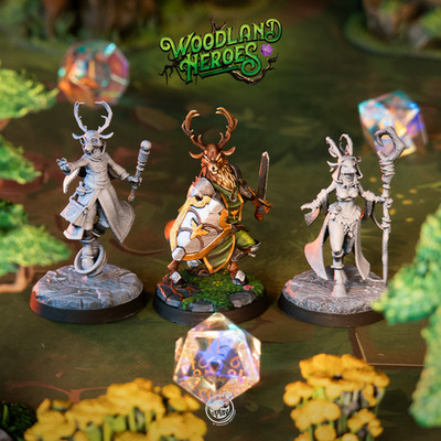 Deerfolk Classes | Dungeons and Dragons D&D 28-32mm Tabletop Animal Miniatures