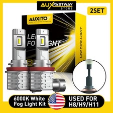AUXITO 4x H8 H9 H11 6000K 120W LED Headlight Bulbs Kit Conversion Kit High Power