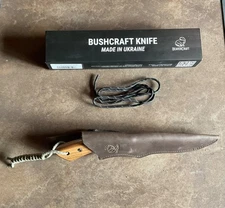 BeaverCraft Bushcraft Knife Fixed Blade Knife with Leather Sheath Camping Kni...