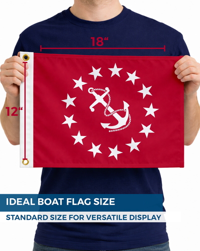 AGAS 12x18in Yacht Club Officers Flag– 200D Nylon - Multi Size Variation - Picture 23 of 128