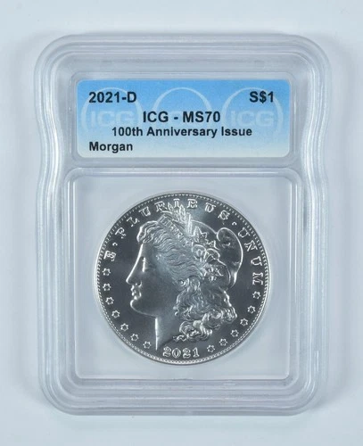 2021-D Morgan Silver Dollar MS70 ICG *9792