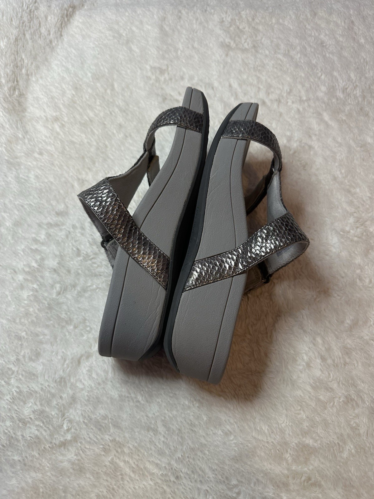 Vionic Silver Metallic Snake Print Adjustable Str… - image 7