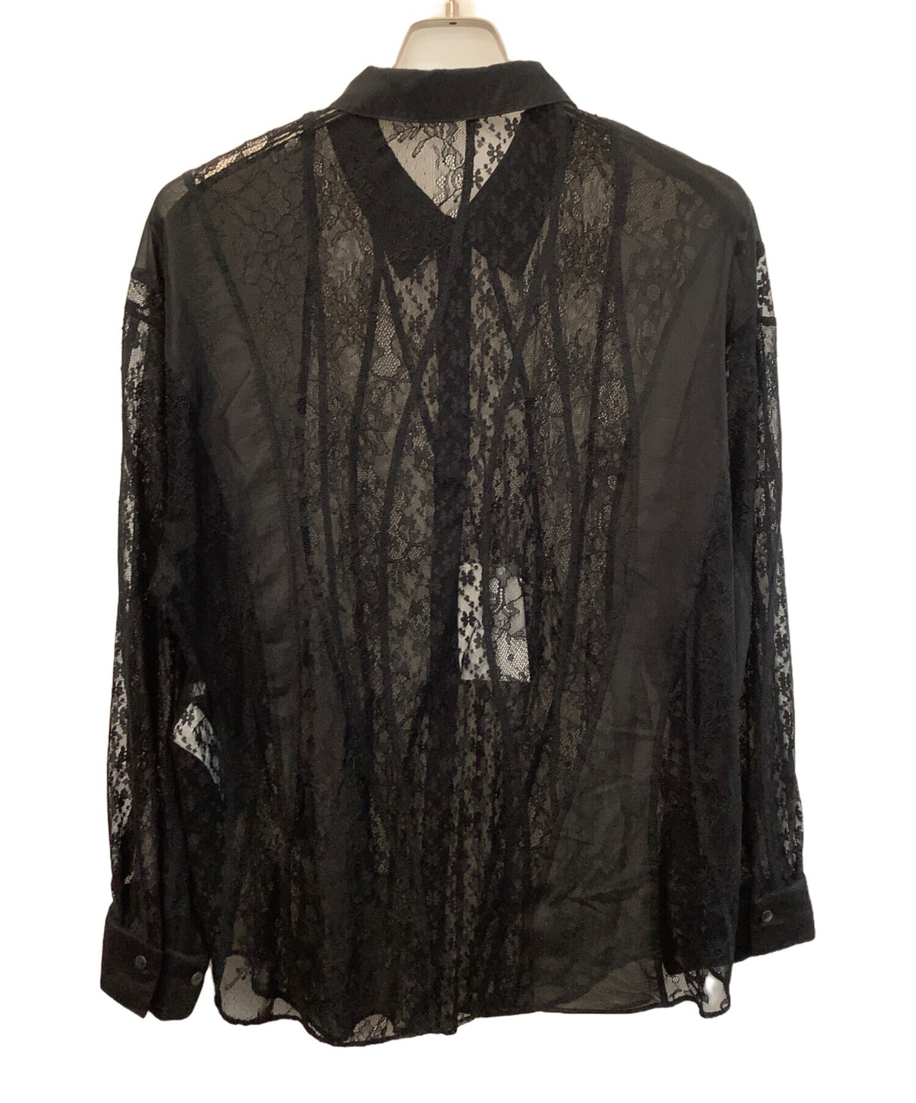 Ameri LACE WAVE PATCHWORK SHIRT Free black Mint - image 2
