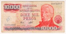 1976 Argentina 10000 Pesos 54072503 Paper Money Banknotes Currency
