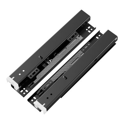 12 Inch Black Undermount Drawer Slides, Soft Close Bottom Mount Pull-Out Shel...