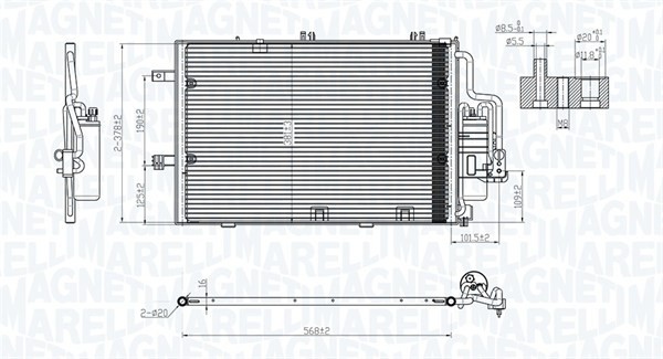 Magneti Marelli Kondensator Klimaanlage Mit Trockner FüR Opel Corsa C 1.2-image