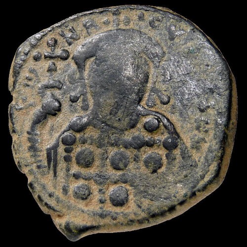 JESUS CHRIST / CONSTANTINE X. Byzantine Empire Follis Coin Constantinople mint - Picture 6 of 10