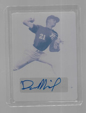 ANDREW MCDANIEL 2018 LEAF PERFECT GAME MAGENTA PRINTING PLATE AUTO #1/1