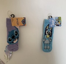 Kids Fuzzy No Show Character Socks  Shoe Size 9 - 2.5 