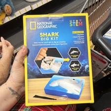National Geographic Shark Dig Kit STEM Toy with Figurines, Tools, Guide