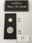 1942 Walking Liberty Silver Half Dollar & Dime US Currency Circulated Set (LZ)