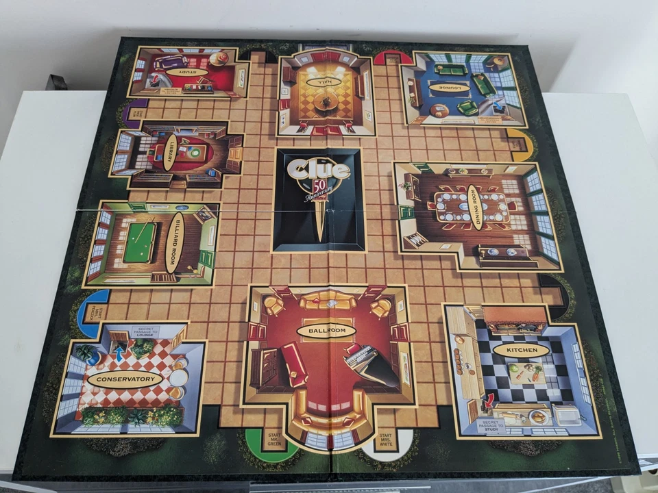 Rare Cluedo 50th Anniversary Edition 1999 Vintage Complete - US Import - Image 2 of 4