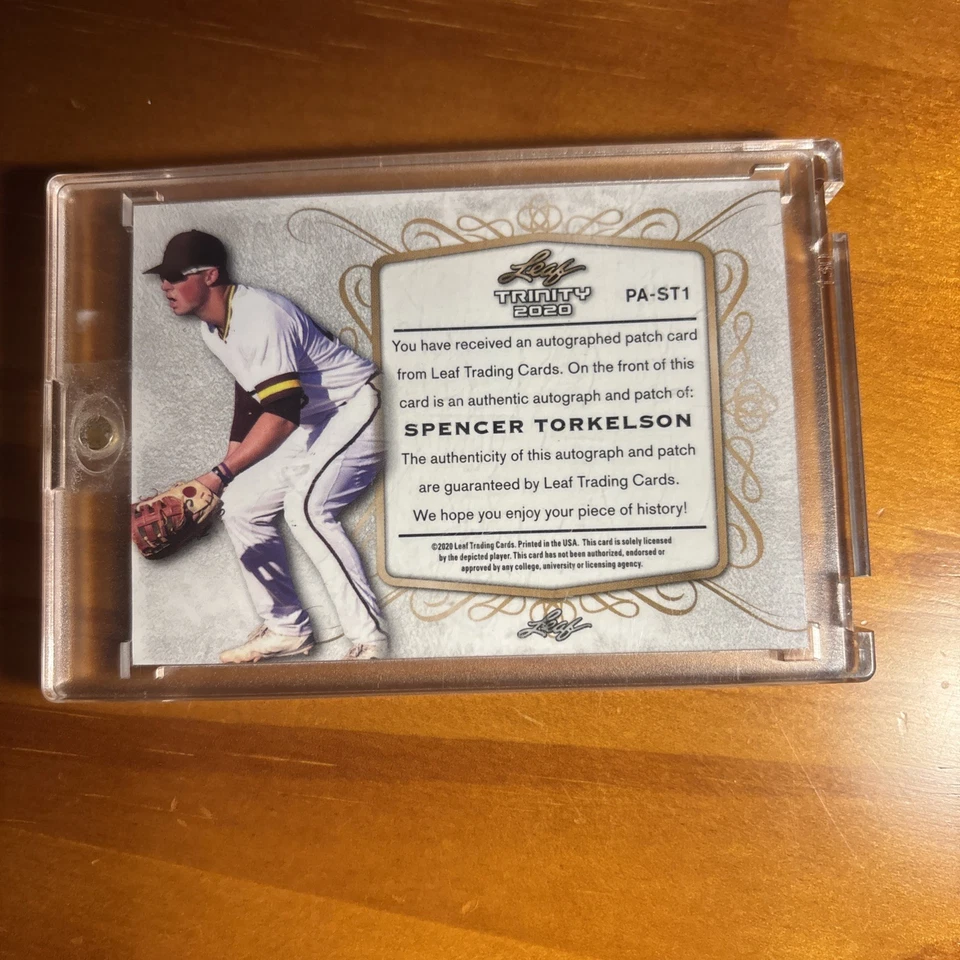 2020 Leaf Trinity SPENCER TORKELSON Green Spectrum Rookie Patch Autograph #1/50 - Image 2 of 2