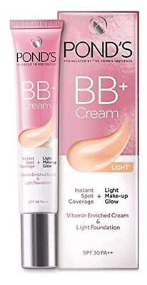 2 x POND'S White Beauty BB+ Cream with SPF 30, Dark Spots, Pores Lightening 18g