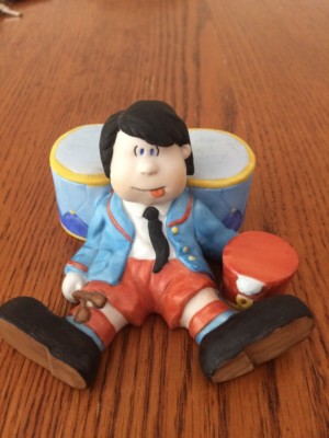 Drummer Fugurine Drunk Sitting Down Made In Korea Glass Porcelain  Funny Sh25