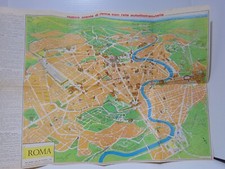 Nuova Planta Di Roma Con Rete Autofilotranviaria - Italian Rome Tram Map 1956 