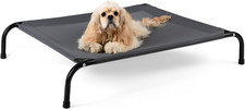 Cooling Elevated Dog Bed Cot for Small Dogs, Outdoor Raised Dog Bed with Washabl