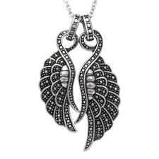 couple wings necklace lucky angel wings stainless steel pendant by controse