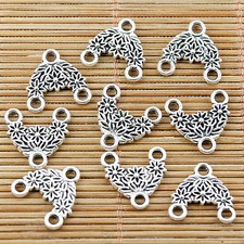 20pcs 15.5 15.7mm tibetan silver tone floral flower connector EF1505