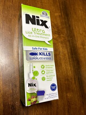 Nix Ultra Lice Treatment All-in-One Shampoo 4 Oz Kills Superlice & Eggs