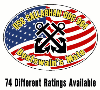 USS CALLAGHAN DDG 994 Oval Decal / Sticker Military USN U S Navy S05B