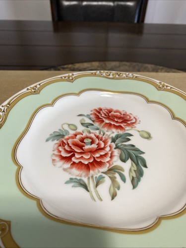 Plato de postre vintage ANDREA by SADEK Winterthur floral y dorado Japón usado en excelente estado - Imagen 12 de 13