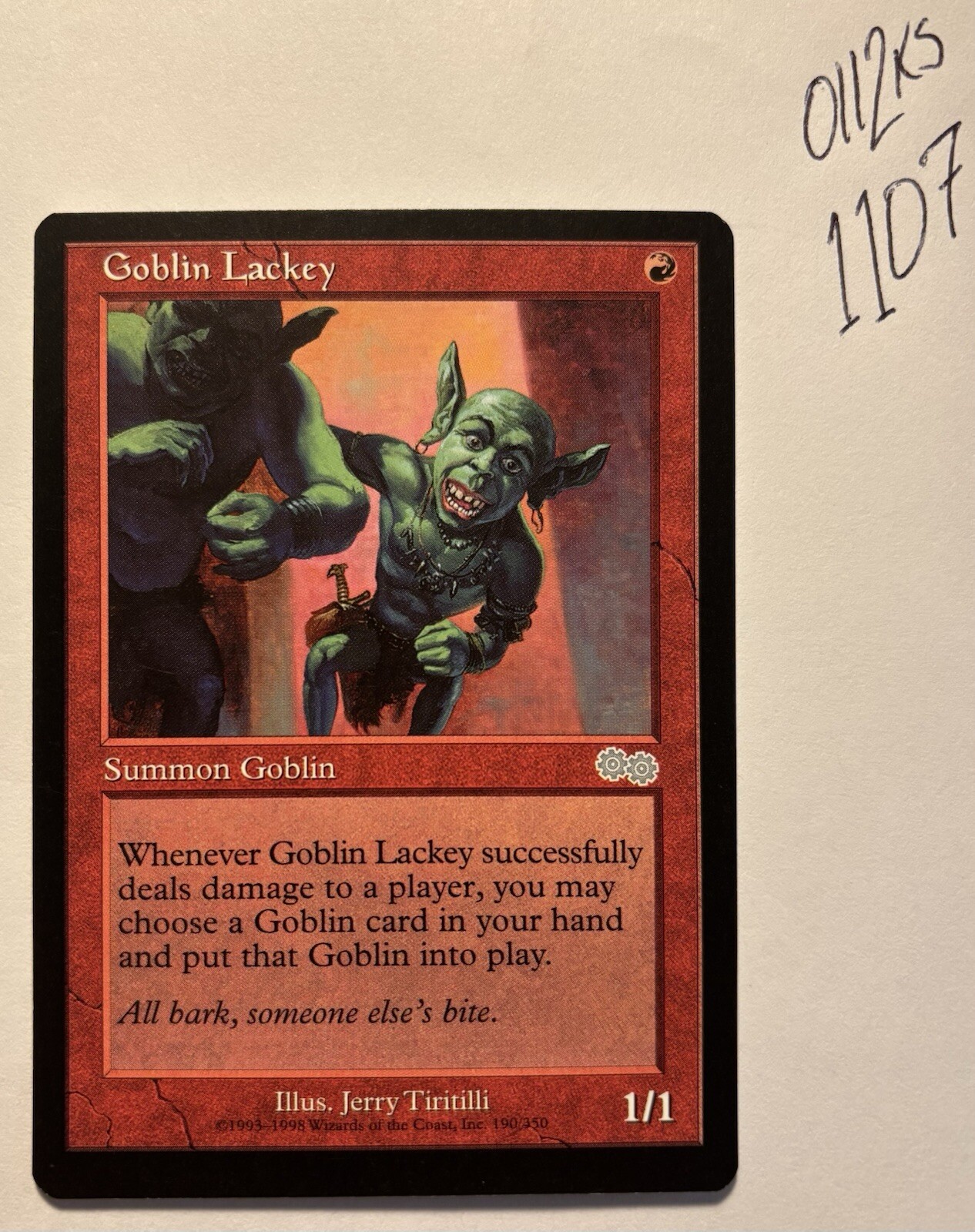 MTG Goblin Lackey USG 150/350 Urza's Saga Uncommon NM