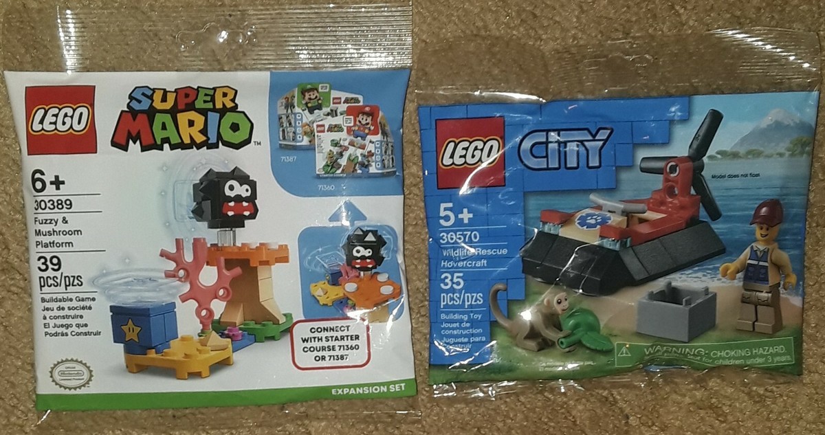 Lego Toy Money Saving Expert Smyths Lego Set 30570 Wildlife Rescue  Hovercraft 30389 Fuzzy Mushroom