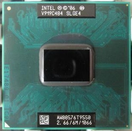 1PC T9550 Intel Core 2 Duo 2.66 GHz 6 MB Socket M,P CPU 35W SLGE4 New - Afbeelding 1 van 1