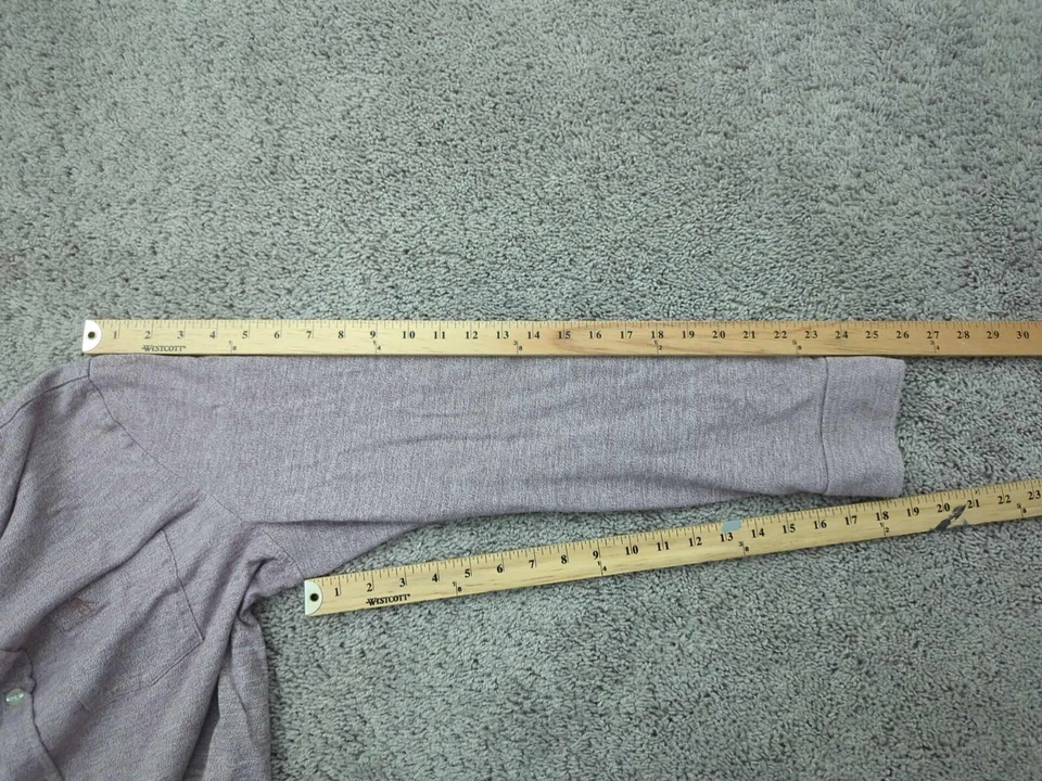 Camisa con botones Penguin by Munsingwear para hombre grande púrpura mangas largas Foto 4 de 4