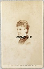 CDV LADY NAMED MARKES BY FALL LONDON ANTIQUE PHOTO FASHION VICTORIAN HAIR DRESS