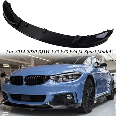 Gloss Black Performance Front Lip Splitter Kit For 14-20 BMW F32 F33 F36 M Sport