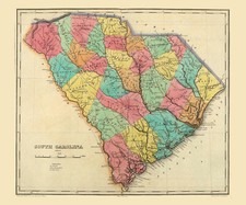 1822 Map of South Carolina
