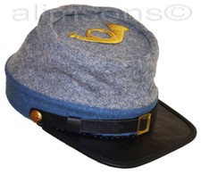 American Civil War Confederate Infantry Style Kepi With Badge - ALL SIZES