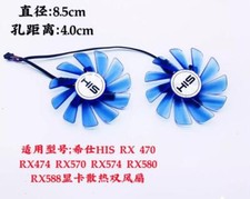 For Xishi HIS RX 470 RX474 RX570 RX574 RX580 RX588 Graphics Card Dual Fan Parts