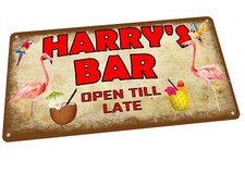 Personalised Bar Sign Flamingo Tropical Home Bar Novelty Bar Sign Pub Bar Sign 