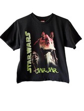 Vintage Star Wars Jar Jar Binks XL Youth Phantom Menace Episode 1 Grunge Biker