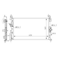 KüHler WasserküHler MotorküHler Passend FüR Opel Adam Corsa E M13 1.0 X15