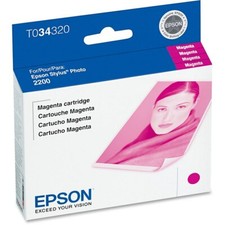 GENUINE Epson 34 T0343 Magenta Ink Cartridge for Stylus Photo 2200 Printer
