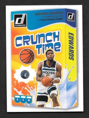 2024-25 Donruss Basketball ANTHONY EDWARDS Cruch Time Press Proof -TIMBERWOLVES-
